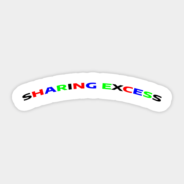 SHARING EXCESS Sticker by Shop.infojanak